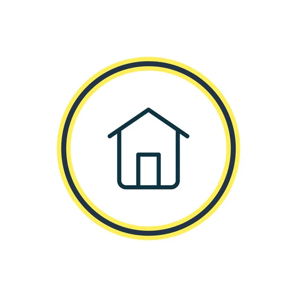 Vector illustration of house icon line. Beautiful community element also can be used as home icon element. — Stock Vector