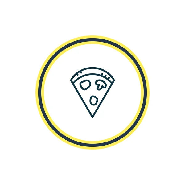 Векторна ілюстрація лінії піци. Красивий елемент ресторану також може бути використаний як елемент піктограми пепероні . — стоковий вектор