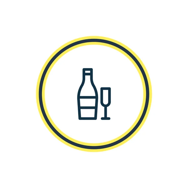 Ilustración vectorial de la línea de iconos de bebidas. Hermoso elemento eventos también se puede utilizar como elemento icono de bebida . — Vector de stock