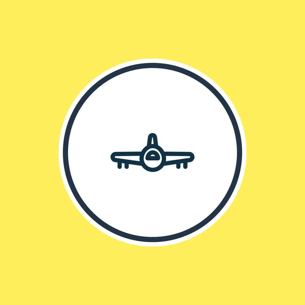 Vektor ilustrasi garis ikon pesawat terbang. Elemen transportasi yang indah juga dapat digunakan sebagai elemen ikon bidang . - Stok Vektor