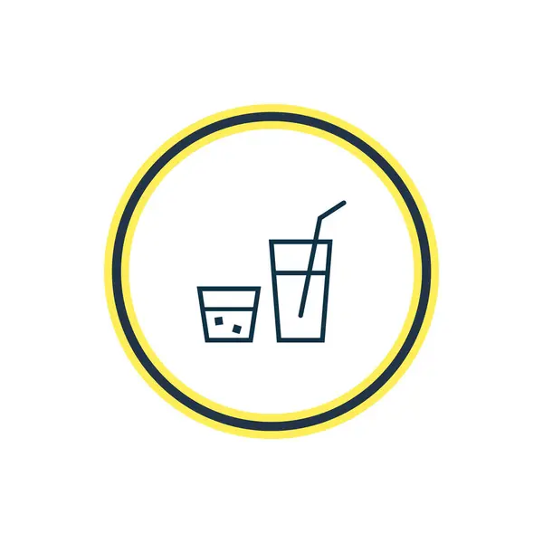 Vektoros illusztráció ital ikon vonal. Szép nyaralás elem is lehet használni, mint ital ikon elem. — Stock Vector