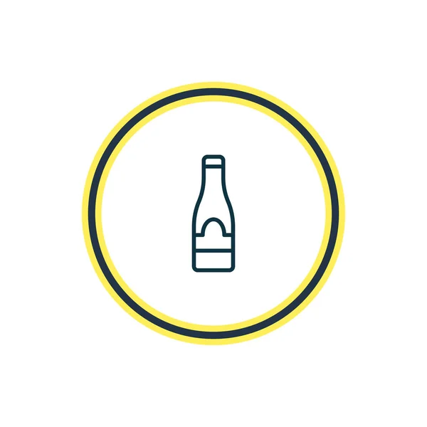 Ilustración de línea de icono de champán. Hermoso elemento restaurante también se puede utilizar como elemento icono de alcohol . — Foto de Stock