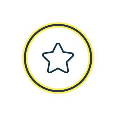 Yıldız simgesi çizgi vektör Illustration. Güzel hobi öğesi de favori simgesi öğesi olarak kullanılabilir.