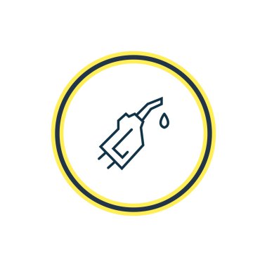 Benzin boru simgesi hattı vektör Illustration. Güzel taşıma öğesi de pompa meme simgesi öğesi olarak kullanılabilir.