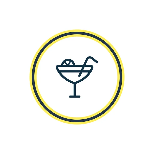 Ilustración vectorial de la línea de iconos de cóctel. Hermoso elemento de celebración también se puede utilizar como elemento icono de martini . — Vector de stock