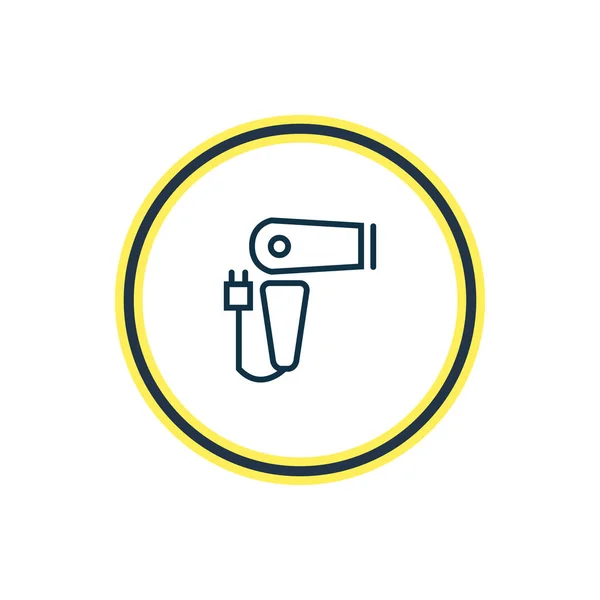 Illustrazione vettoriale della linea di icone asciugacapelli. Bellissimo elemento di viaggio può anche essere utilizzato come elemento icona asciugacapelli . — Vettoriale Stock