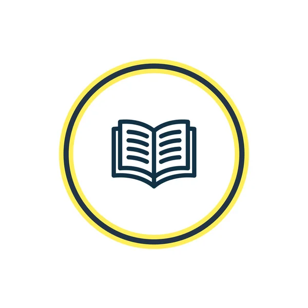 Illustrazione vettoriale della linea di icone di studio. Bellissimo elemento libro può anche essere utilizzato come elemento icona imparare . — Vettoriale Stock