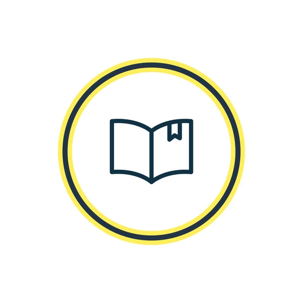 Illustrazione vettoriale della riga dell'icona di lettura del libro. Bellissimo elemento libro può anche essere utilizzato come elemento icona segnalibro . — Vettoriale Stock