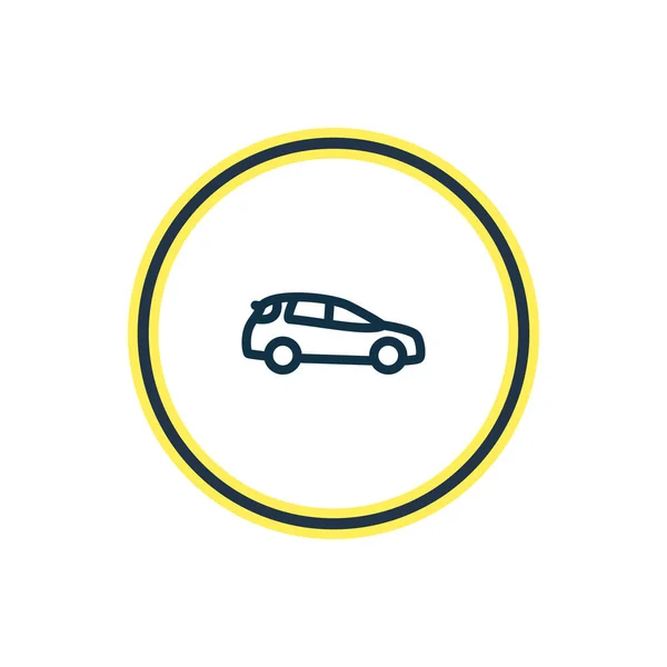 Vectorillustratie van middelgrote suv pictogram lijn. Mooi doorreis element kan ook gebruikt worden als auto pictogram element. — Stockvector