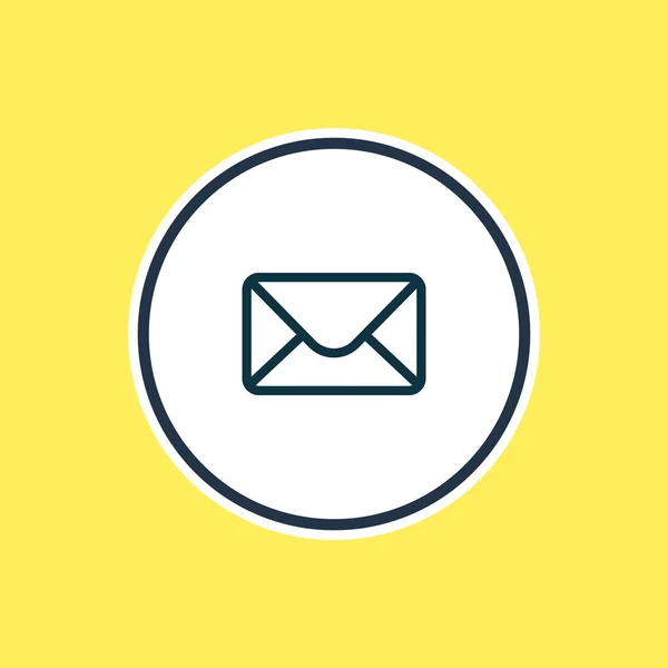 Ilustração da linha de ícone de correio. Elemento de escritório bonito também pode ser usado como elemento ícone de letra . — Fotografia de Stock