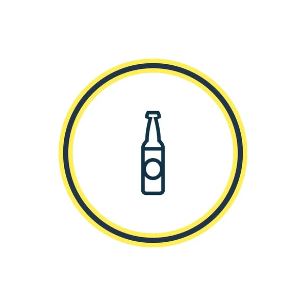 Векторная иллюстрация иконки пивной бутылки. Элемент праздника также может быть использован в качестве элемента значка эль . — стоковый вектор