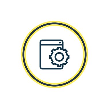 web geliştirme servis simge satırı Illustration. Güzel pazarlama öğesi yapılandırma simgesi öğesi da kullanılabilir.