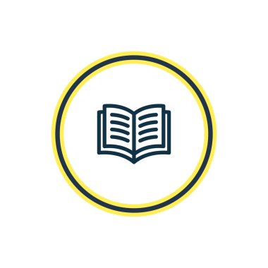 çalışma simgesi satır Illustration. Güzel kitap okuma öğesi de simgesi öğe öğrenmek gibi kullanılabilir..