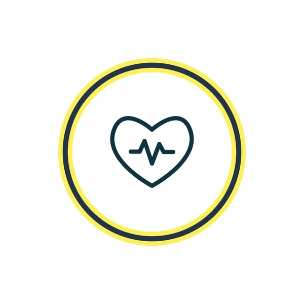 Illustration of heartbeat icon line. Beautiful entertainment element also can be used as pulse icon element. — Stock Photo, Image