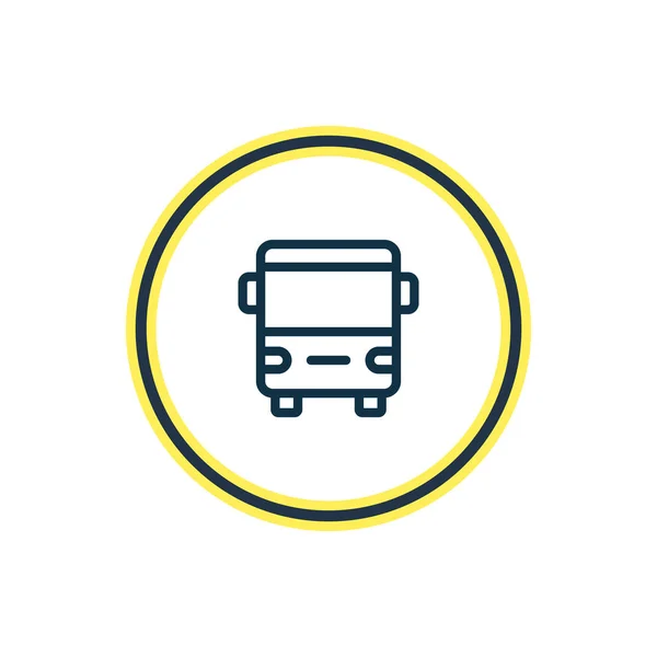 Illustration of bus icon line. Beautiful vehicle element also can be used as autobus icon element. — Stock Photo, Image