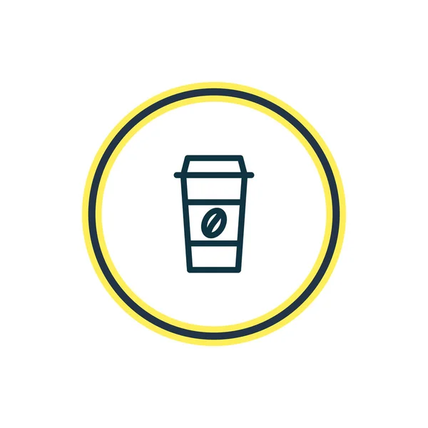 Illustration of plastic cup icon line. Beautiful coffee element also can be used as coffee to go icon element. — Stock Photo, Image