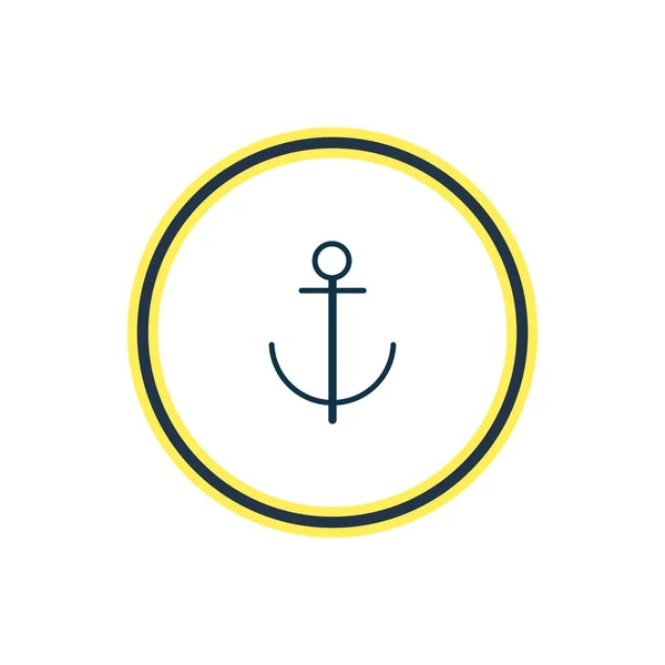 Ilustración de la línea del icono del ancla. Hermoso elemento de transporte también se puede utilizar como elemento icono naval . —  Fotos de Stock