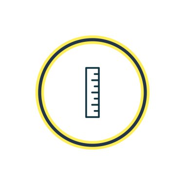 Cetvel simgesi çizgi vektör Illustration. Güzel araçlar öğesi de ölçer simgesini öğesi olarak kullanılabilir.