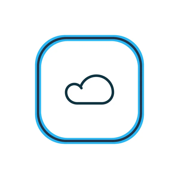 Illustration vectorielle de la ligne d'icône cloud. Bel élément de camp peut également être utilisé comme élément icône de ciel couvert . — Image vectorielle