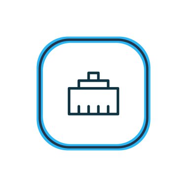 Kablolu simgesi satır Illustration. Güzel Internet öğesi de ethernet simgesi öğesi olarak kullanılabilir.