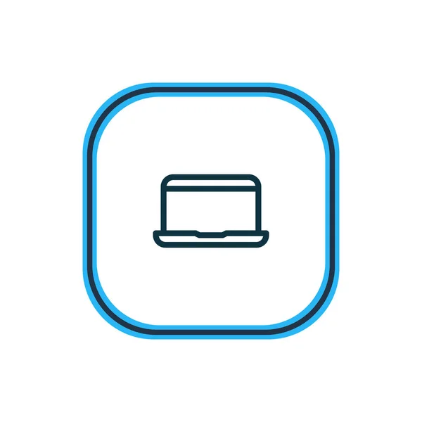 Ilustración de la línea de iconos portátil. Hermoso elemento de conexión también se puede utilizar como elemento de icono de ordenador portátil . — Foto de Stock