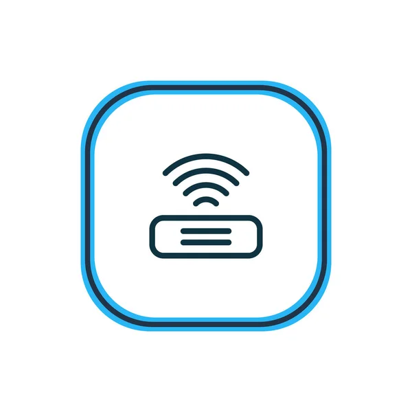 Illustration of modem icon line. Beautiful internet element also can be used as wifi icon element. — Stock Photo, Image