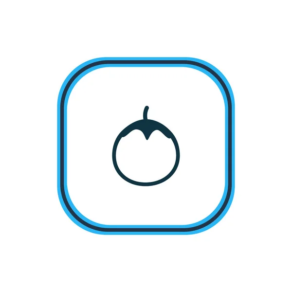 Ilustración de amor línea de iconos de manzana. Hermoso elemento de comida también se puede utilizar como elemento icono de berenjena . —  Fotos de Stock