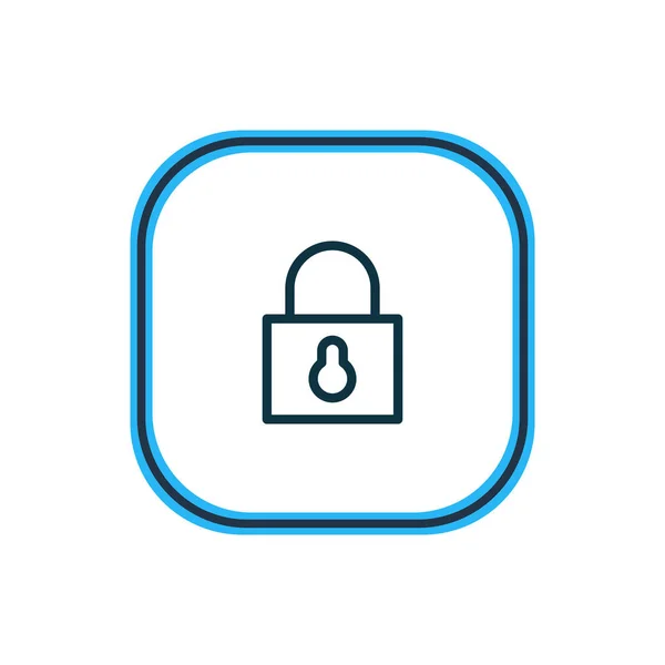 Illustrazione della linea di icone di sicurezza. Bellissimo elemento internet può anche essere utilizzato come elemento icona del lucchetto . — Foto Stock