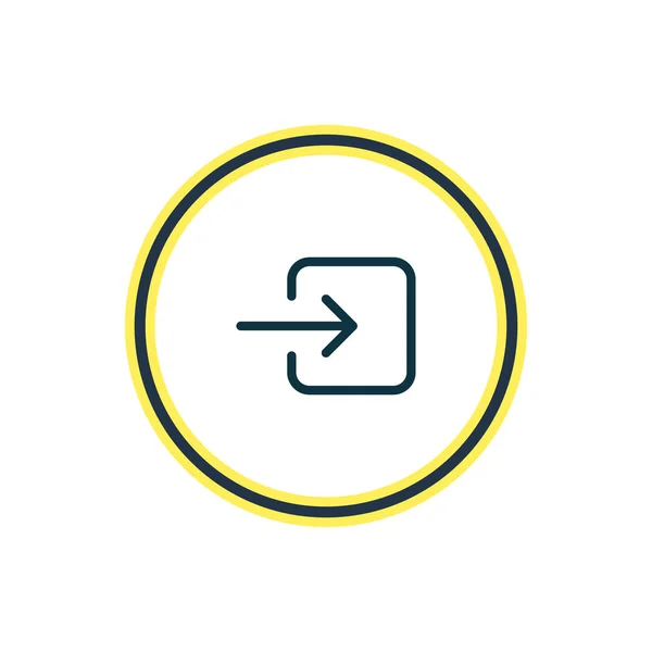 Illustration de la ligne d'icône d'entrée. Bel élément annexe peut également être utilisé comme signe dans l'élément icône . — Photo