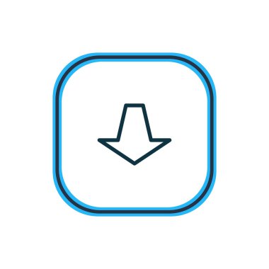 Çekme simgesi çizgi vektör Illustration. Güzel anılar öğesi de aşağıya doğru simge öğesi olarak kullanılabilir.