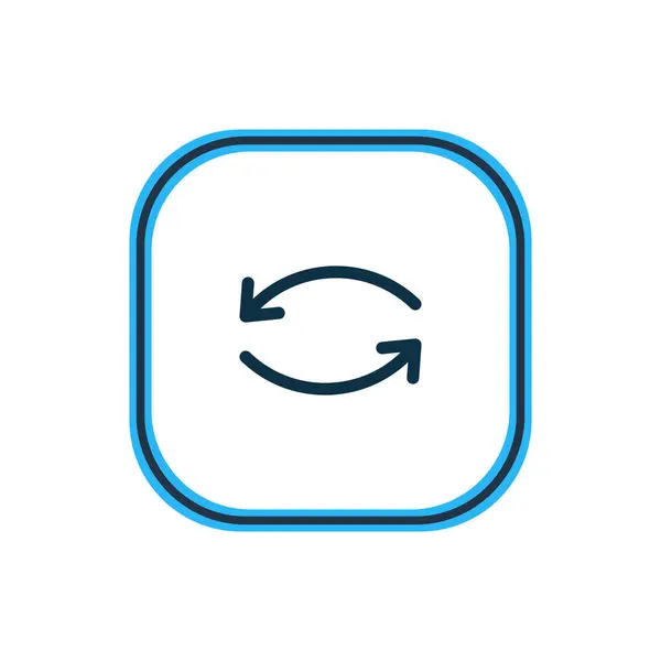 Illustrazione vettoriale della linea di icone ripetute. Bellissimo elemento frecce può anche essere utilizzato come elemento icona di aggiornamento . — Vettoriale Stock