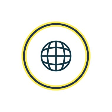 illüstrasyon küre simgesi satırın. Güzel media öğesi de dünya çapında simgesi öğesi olarak kullanılabilir.