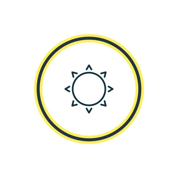 Ilustração da linha de ícone do sol. Elemento de verão bonito também pode ser usado como elemento de ícone ensolarado . — Fotografia de Stock