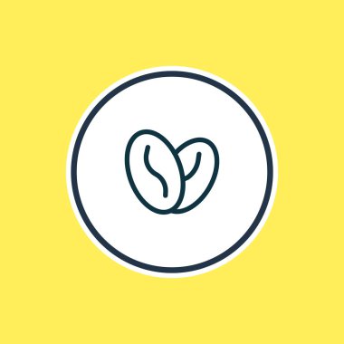 Kahve simgesi çizgi vektör Illustration. Güzel hobi öğesi de arabica fasulye simgesi öğesi olarak kullanılabilir.