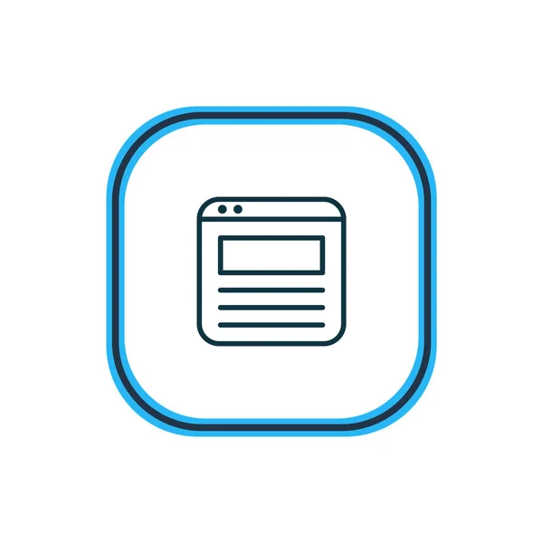 Illustrazione della linea di icone della scheda del browser. Bellissimo elemento ufficio può anche essere utilizzato come elemento icona della pagina . — Foto Stock