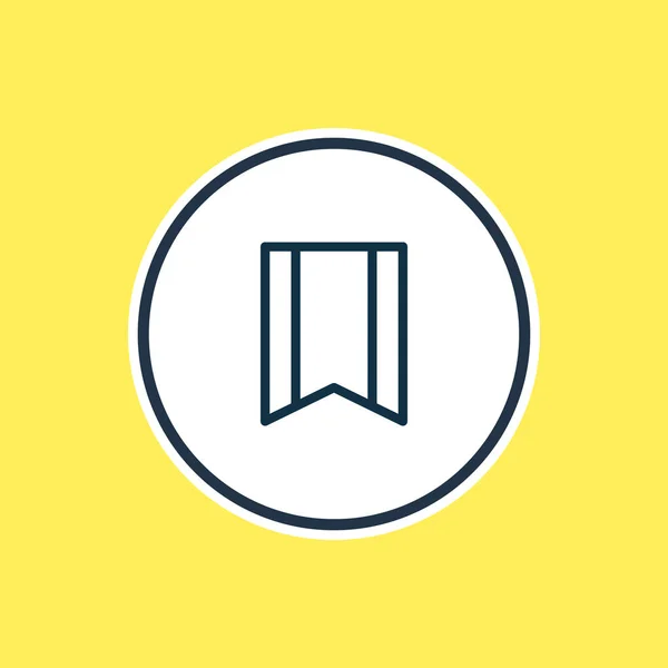 Illustrazione vettoriale della linea di icone del banner. Bellissimo elemento libro può anche essere utilizzato come elemento icona nastro . — Vettoriale Stock