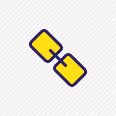 Bağlantı simgesini vektör çizim satırı renkli. Güzel uygulama öğesi de zincir simgesi öğesi olarak kullanılabilir.