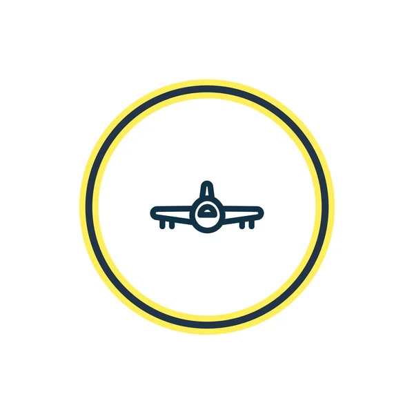 Ilustración vectorial de la línea de iconos del avión. Hermoso elemento de tránsito también se puede utilizar como elemento icono plano . — Archivo Imágenes Vectoriales