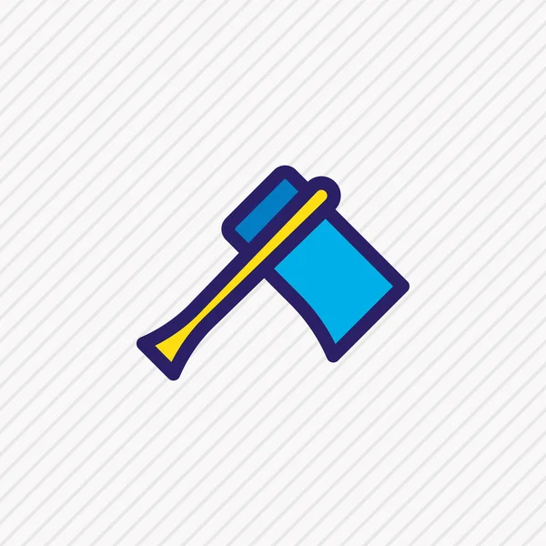 Vector illustration of axe icon colored line. Beautiful camping element also can be used as hatchet icon element. — Stock Vector