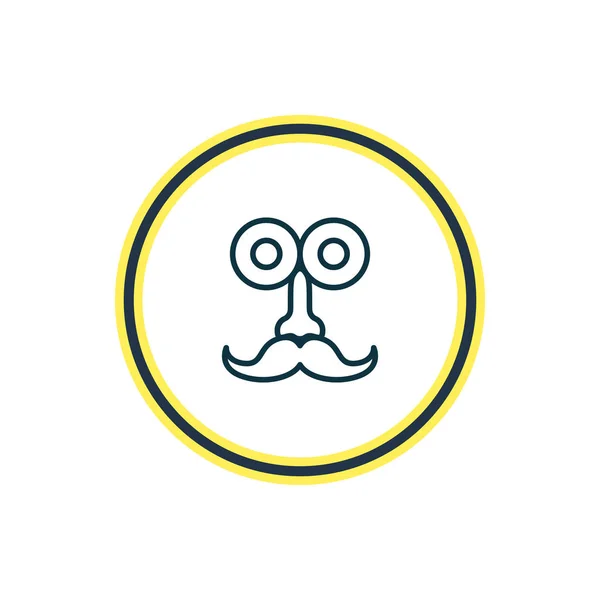 Illustration vectorielle de la ligne d'icône de moustache. Bel élément de partie peut également être utilisé comme élément d'icône de style homme . — Image vectorielle