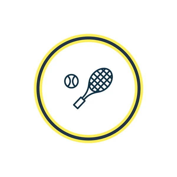 Vectorillustratie Van Tennis Pictogram Lijn Mooie Activiteiten Element Kan Ook — Stockvector