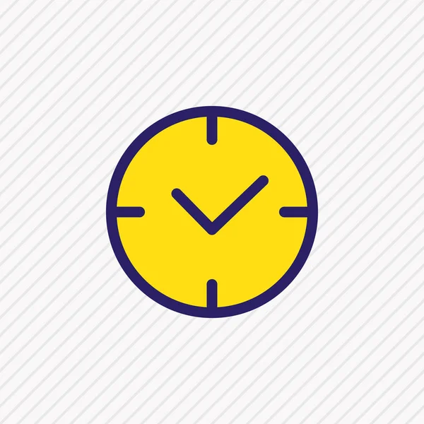 Vektorové ilustrace čas ikony barevné čáry. Krásná aplikace element lze použít také jako prvek ikonu hodin. — Stockový vektor