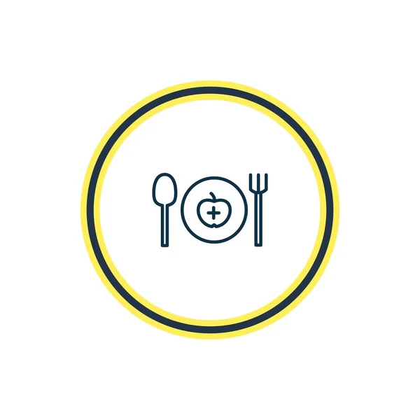 Vector illustration of healthy food icon line. Beautiful activities element also can be used as dishware icon element. — Stock Vector