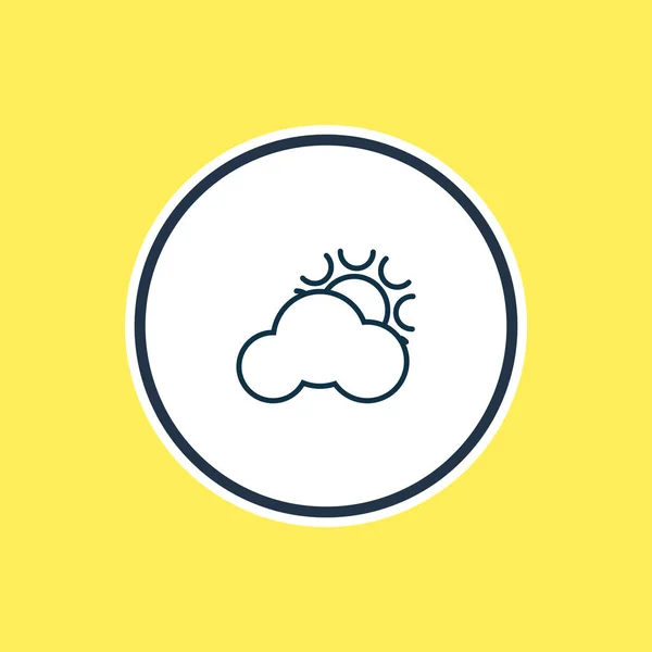 Ilustração vetorial da linha de ícones meteorológicos. Elemento de férias bonito também pode ser usado como elemento ícone de nuvem . —  Vetores de Stock