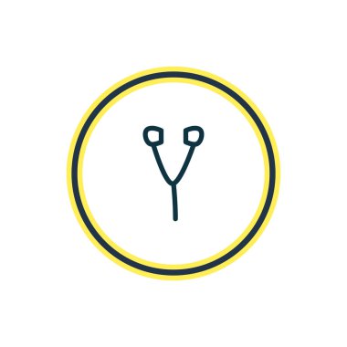 Kulaklık simgesi çizgi vektör Illustration. Güzel media öğesi de kulaklık simgesi öğesi olarak kullanılabilir.