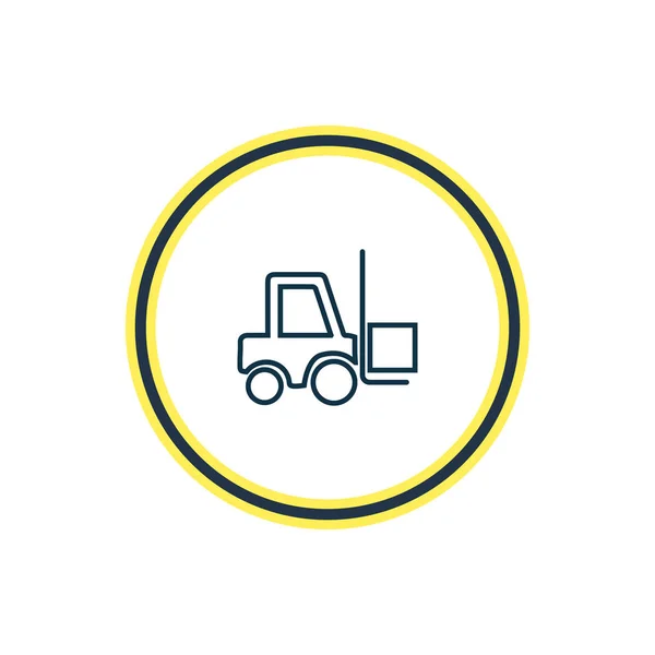 Vectorillustratie van heftruck pictogram lijn. Mooie dragende element kan ook worden gebruikt als lift truck pictogram element. — Stockvector