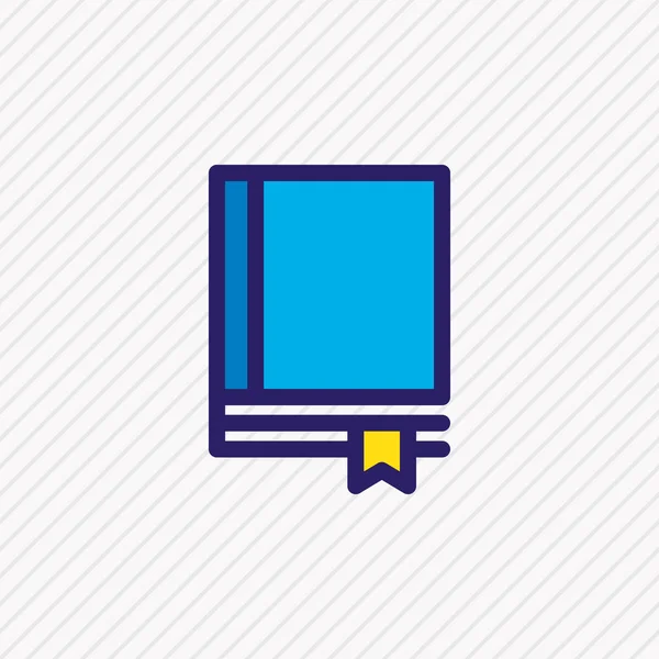 Vectorillustratie van notebook pictogram gekleurde lijn. Prachtig boekelement kan ook gebruikt worden als banner pictogram element. — Stockvector