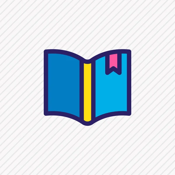 Vectorillustratie van bookmarking pictogram gekleurde lijn. Mooie onderwijs element kan ook gebruikt worden als Lees pictogram element. — Stockvector