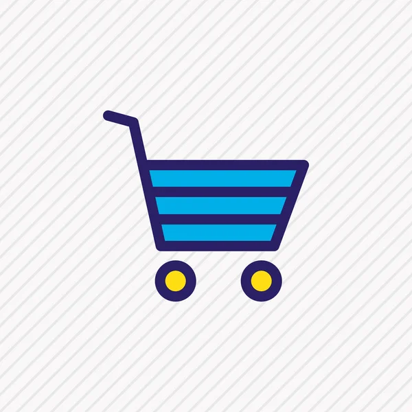 Vector illustratie van het kopen kar pictogram gekleurde lijn. Mooie app element kan ook worden gebruikt als shopping icon element. — Stockvector