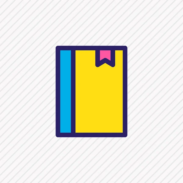 Illustration of notepad icon colored line. Beautiful education element also can be used as notebook icon element. — Stock Photo, Image